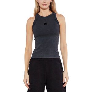 Calvin Klein - Dames Rib Tanktop - Zwart - Gewassen Label