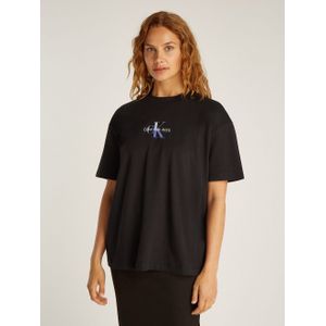 CK JEANS Dames Gradiënt Logo BF T-shirt Zwart (Ck Black), M, Zwart (Ck Black), M, Zwart (Ck Black), M