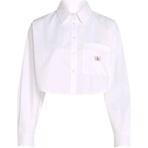 Calvin Klein - J20J225078 - Crop Overhemd - Katoen - Lange Mouwen