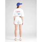 Calvin Klein - Bermuda - Wit - Biologisch Katoen - Hoge Stijging