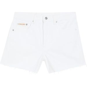 Calvin Klein - Bermuda - Wit - Biologisch Katoen - Hoge Stijging