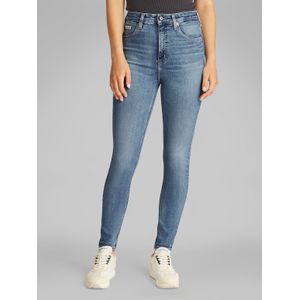 Jeans - Effen - Denim - Skinny - High Waist - Heavy Washed