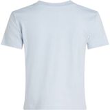 Calvin Klein Jeans - T-shirt - Lichtblauw - Katoen - Korte Mouwen