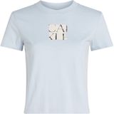 Calvin Klein Jeans - T-shirt - Lichtblauw - Katoen - Korte Mouwen