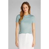 Calvin Klein - WOVEN LABEL RIB FITTED TEE - T-shirt - Cloud blue