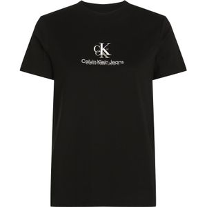 T-shirt - Black - Korte Mouwen - Ronde Hals - Logoprint
