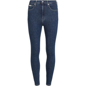 CK JEANS Dames HIGH RISE SUPER SKINNY ENKLE J20J225145, Denim (Denim Dark), 24W, Denim (Denim Dark), 24W