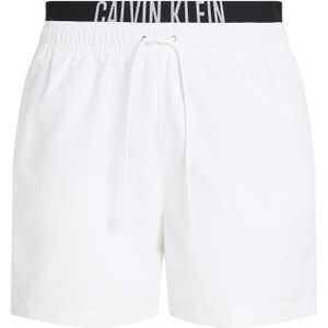 Calvin Klein - Medium Drawstring Double Waistband - Zwembroek - Wit