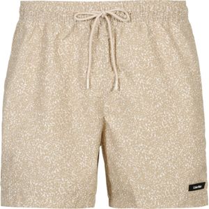 CALVIN KLEIN Heren MEDIUM DRAWSTRING-PRINT Boardshorts, Beige (Graniet Krijt Aop), XL, Beige (Graniet Krijt Aop), XL