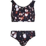 CK JEANS - BRALETTE BIKINI SET - Zwart - Glitched Floral Aop