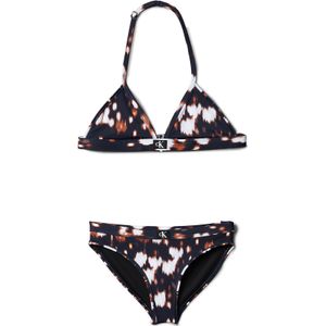 Calvin Klein triangel bikini donkerblauw/rood/wit