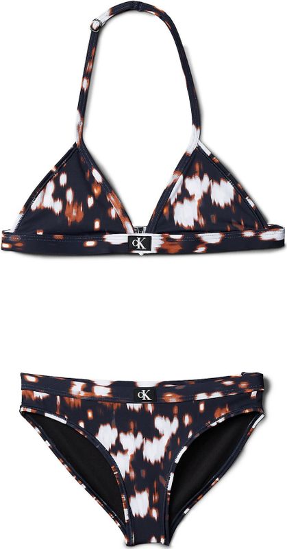 Calvin Klein triangel bikini donkerblauw/rood/wit