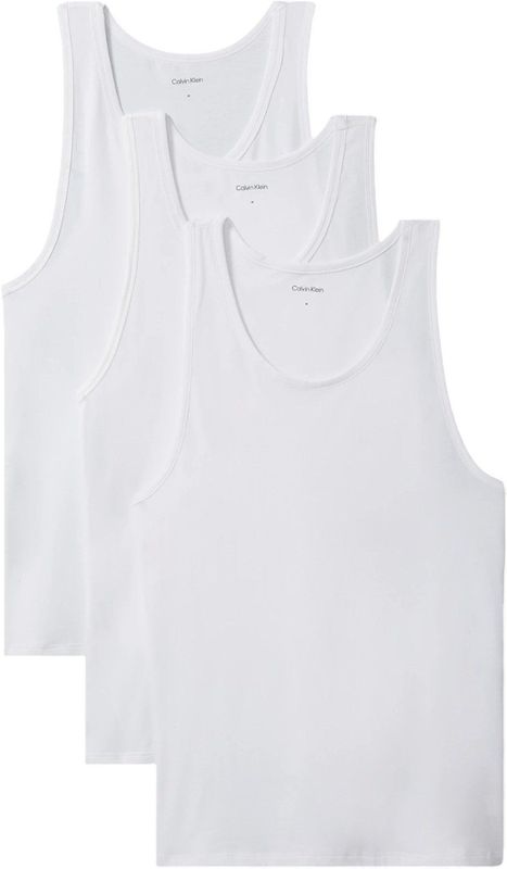 Calvin Klein - Tanktop - Wit - 57% Katoen, 38% Polyester, 5% Elastaan