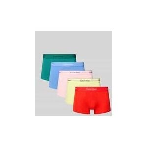 Calvin Klein Low Rise trunks (5-pack), lage heren boxers kort, groen, blauw, rood, geel, roze