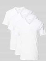 Calvin Klein Underwear T-Shirt »S/S V NECK 3PK«, (Packung, 3 tlg., 3er-Pack), mit Logo am Saum