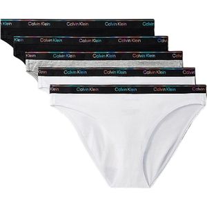 CALVIN KLEIN Dames BIKINI 5 PK, Multi, XS, Multi (Zwart/Wit/Zwart/Gry Htr/Wit), XS