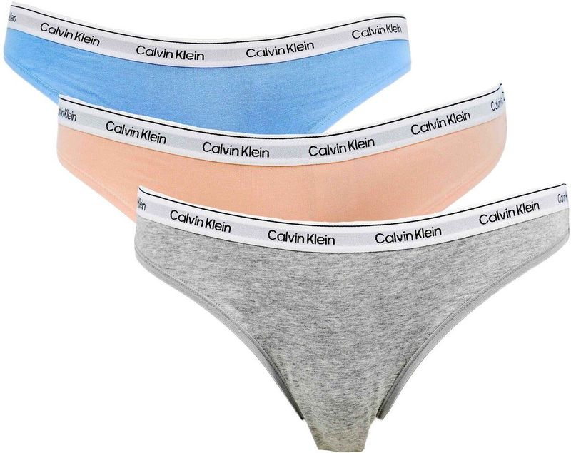 Calvin Klein - String 3-Pack - Katoen - Zwart