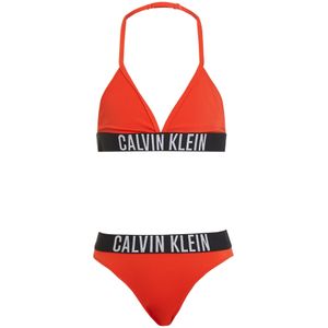 CK JEANS Girls TRIANGLE BIKINI SET Driehoek, Rood (Flaming Chili), 8-10, Rood (Flaming Chili), 8-10 jaar