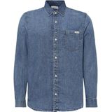 Calvin Klein Jeans - Long Sleeve Button-Up - Overhemd - Blauw - 100% Katoen