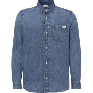 Calvin Klein Jeans - Long Sleeve Button-Up - Overhemd - Blauw - 100% Katoen