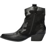 Nelson - Cowboylaars - Imitatieleer - Zwart - Decoratieve Overlays