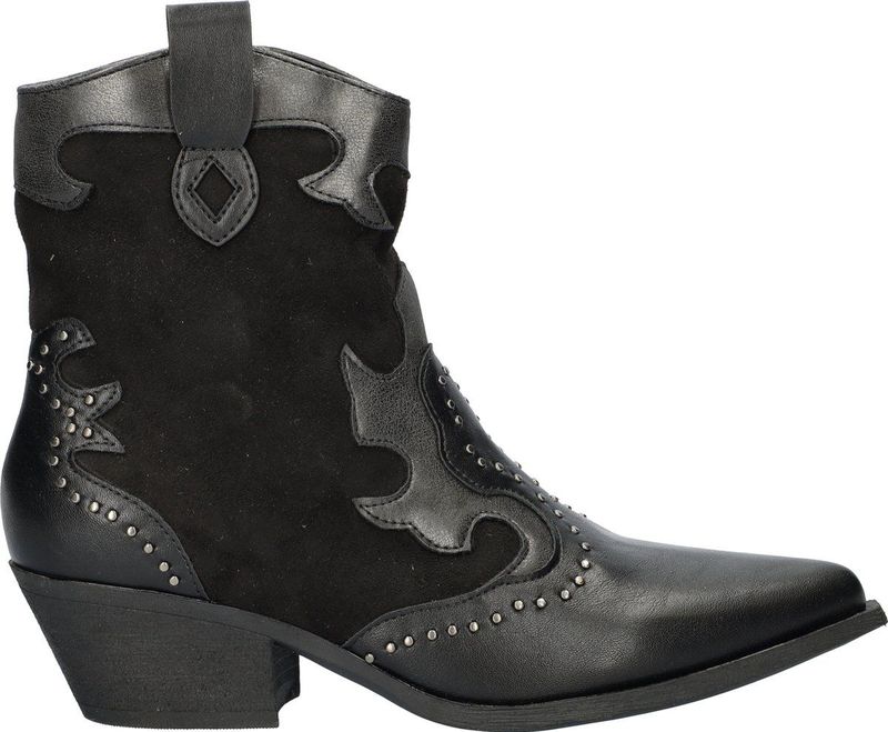 Nelson - Cowboylaars - Imitatieleer - Zwart - Decoratieve Overlays