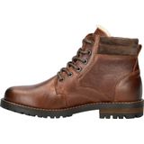 Nelson - Veterboots - Bruin - Gewaxt Leer - Fake-Fur Voering