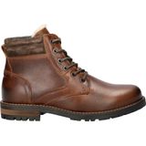 Nelson - Veterboots - Bruin - Gewaxt Leer - Fake-Fur Voering