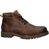 Nelson - Veterboots - Zwart - Gewaxt Leer, Gevoerd met Fake-Fur, Rubberen Profielzool