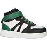 Nelson - Jongens Hoge Sneakers - Imitatieleer - Zwart - Klittenbandsluiting