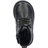 Nelson - Meisjes Veterboot - Leer - Zwart - Rubber Zool