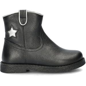 Nelson - Meisjes Cowboylaars - Leer - Zwart - Uitneembaar Voetbed