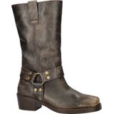 Nelson - Bikerboots - Zwart - Dames - Cowboylaars met Gaucho-details