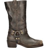 Nelson - Bikerboots - Zwart - Dames - Cowboylaars met Gaucho-details