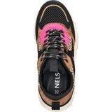 Nelson - Meisjes Sneaker - Bruin Multi - Imitatieleer en Textiel