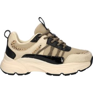 Nelson - Dames Dad Sneakers - Wit - Mesh-Textiel, Suedine, Imitatieleer