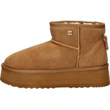 Nelson - Gevoerde Boots - Suède - Imitatiewol - Plateauzool 4 cm
