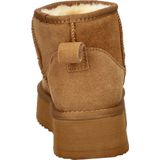 Nelson - Gevoerde Boots - Suède - Imitatiewol - Plateauzool 4 cm