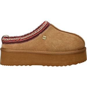 Nelson - Gevoerde Boots - Suède - Pantoffels - Plateauzool 5 cm - Imitatiewol