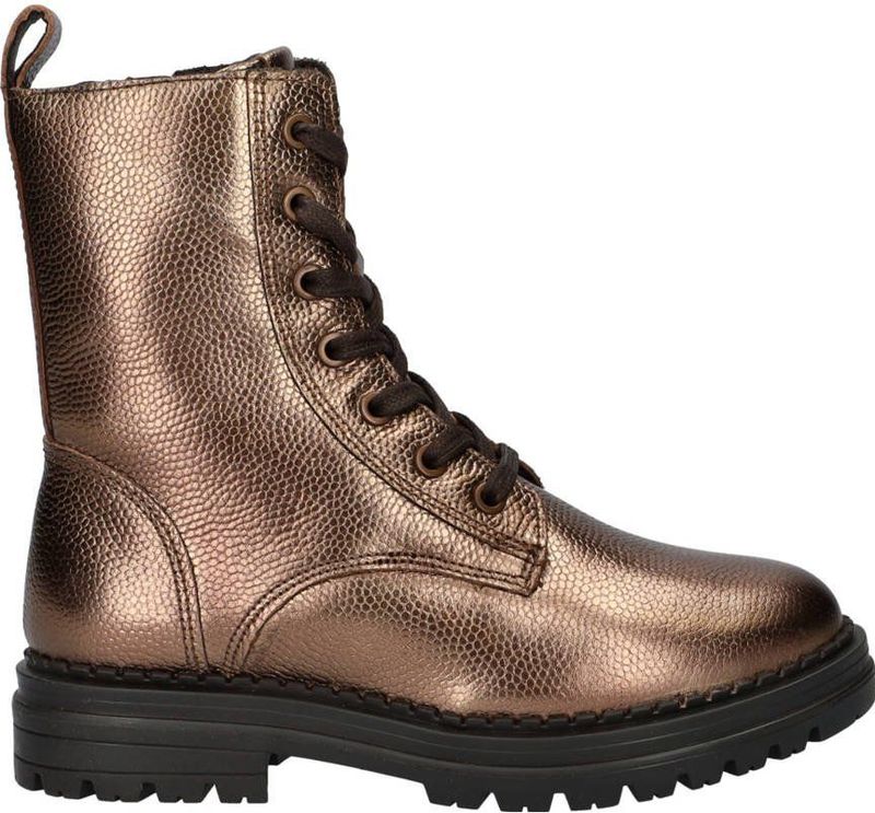 Nelson - Veterboots - Metallic - Leer - Rubberen Zool