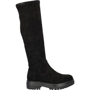Dolcis - Hoge Laarzen - Zwart - Suedine - Rekbare Schacht