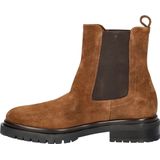 Nelson - Dames Chelseaboot - Suède - Zwart - Rubberen Zool