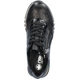 Rieker - Dames Sneaker - Leer/Textiel - Zwart - Antistress Voetbed