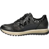 Rieker - Dames Sneaker - Leer/Textiel - Zwart - Antistress Voetbed