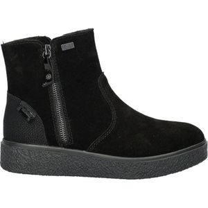 Rieker - Enkellaarsjes - Zwart - Suède - Comfort met Anti-stress Voetbed