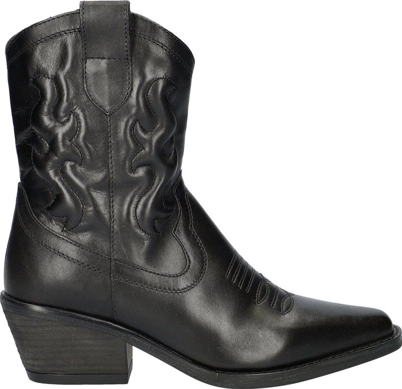 Nelson - Dames Cowboylaars - Leer - Zwart - Western-Stijl