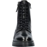 Nelson - Veterboots - Zwart - Leer - Fleece Gevoerd