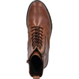 Nelson - Veterboots - Zwart - Leer - Gevoerd met Fleece