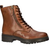 Nelson - Veterboots - Zwart - Leer - Gevoerd met Fleece