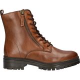 Nelson - Veterboots - Zwart - Leer - Gevoerd met Fleece